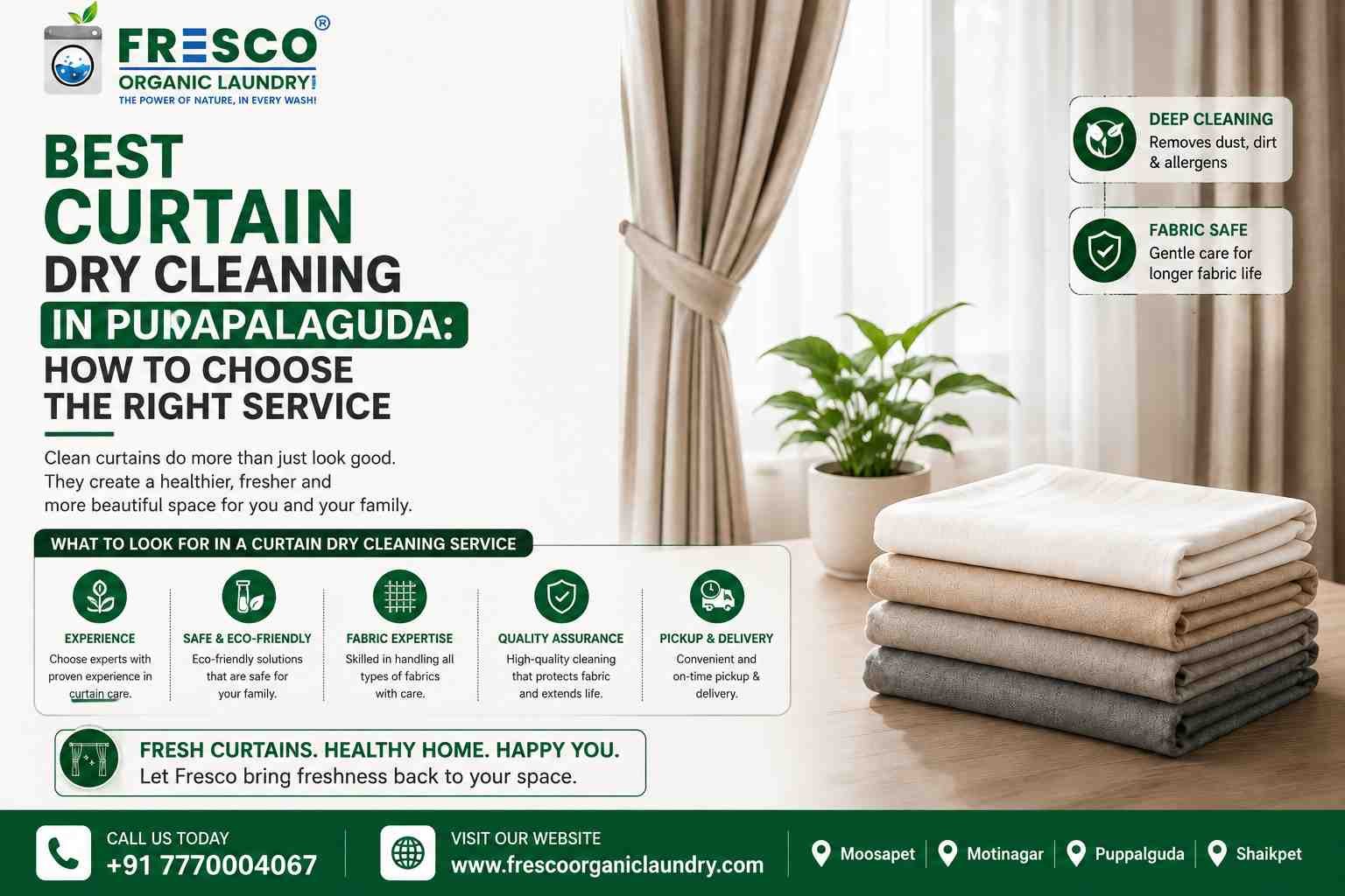 Best Curtain Dry Cleaning in Pupapalaguda: How to Choose the Right Service